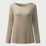 Casual Womens T-shirts Autumn Plain Shirt