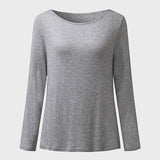 Casual Womens T-shirts Autumn Plain Shirt
