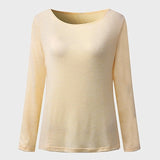 Casual Womens T-shirts Autumn Plain Shirt