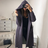Fashion Autumn Women Hooded Long