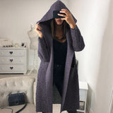 Fashion Autumn Women Hooded Long