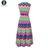 2019 Fashion Women Summer Beach  Midi Dress