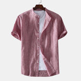 Plain Tops Fashion Men Shirt Dress Stand