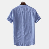 Plain Tops Fashion Men Shirt Dress Stand